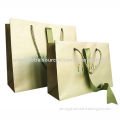 Luxury Gift Bags, Metallic Color, Green Hot-stamping, Suitable for Gifts/Promotions